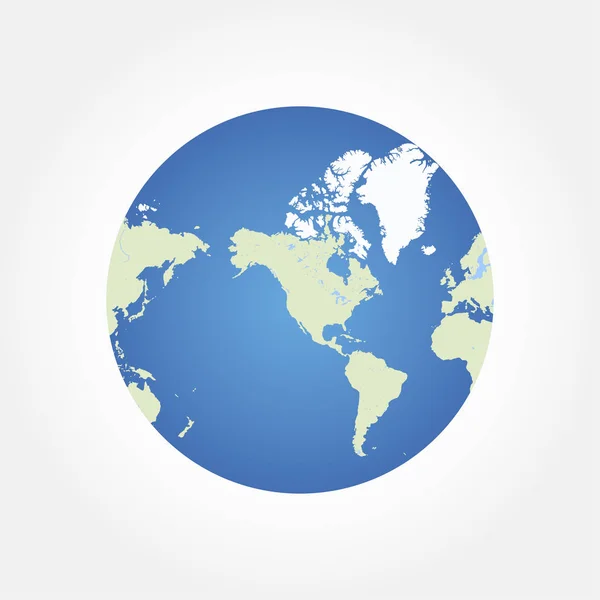 Mapa světa kulaté globe. — Stockový vektor