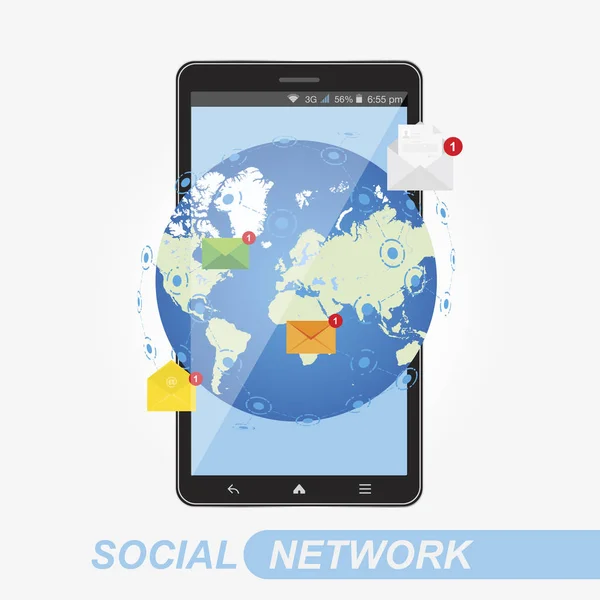 Sosyal ağ kavramı. — Stok Vektör