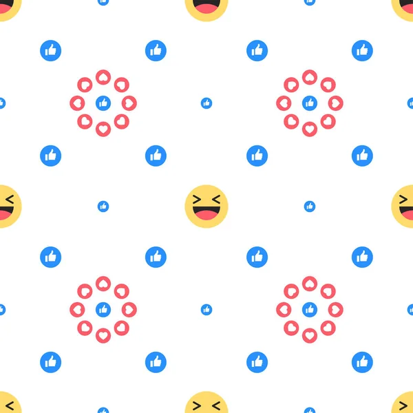 Padrão de vetor de emoji como ícone social. Ilustração vetorial plana EPS 10 —  Vetores de Stock