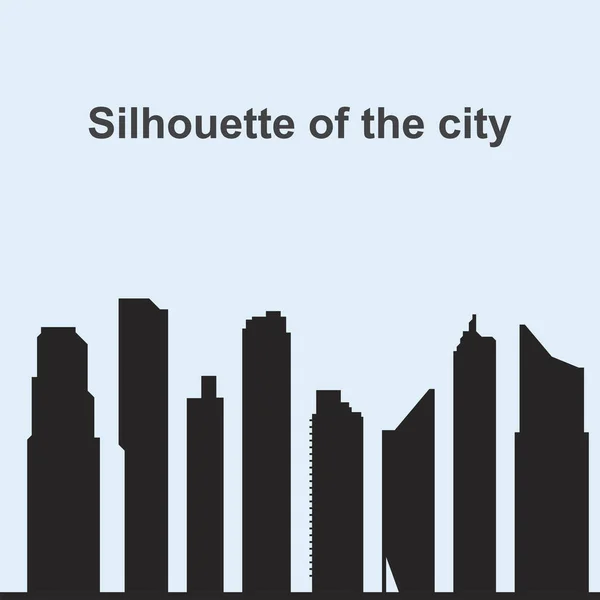 La ciudad de la silueta. Ilustración vectorial plana EPS10 — Vector de stock