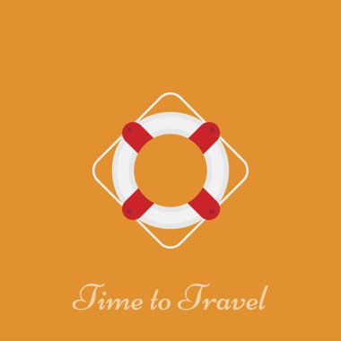 Lifebuoy düz vektör çizim Eps 10