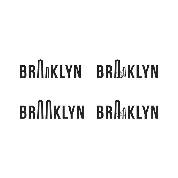 Logo van de Brooklyn bridge. — Stockvector