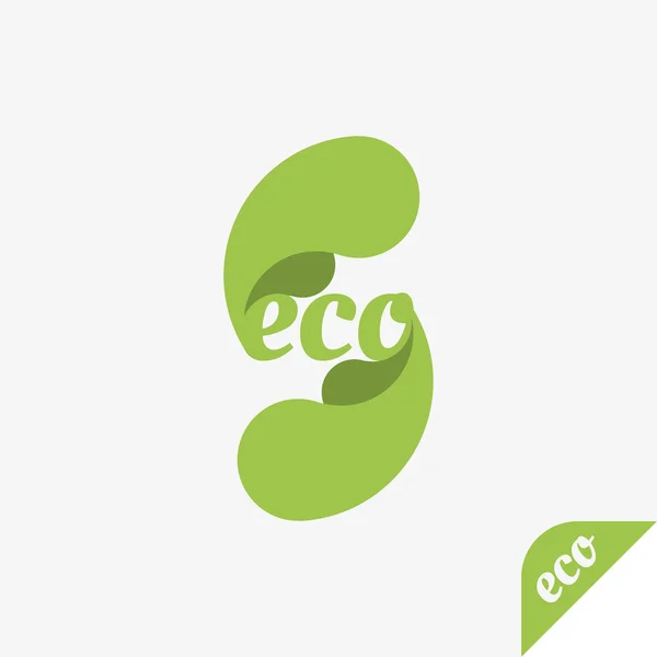 Groen pictogram van ecologie. — Stockvector