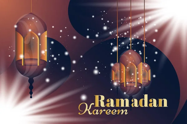 Ramadan Kareem blahopřání. — Stockový vektor