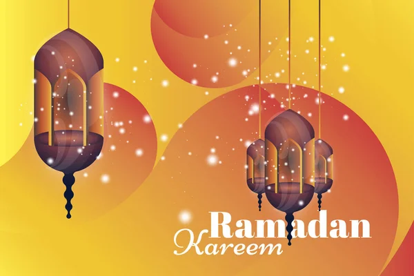 Ramadan Kareem cartão de saudação. — Vetor de Stock