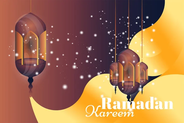 Ramadan Kareem cartão de saudação. — Vetor de Stock