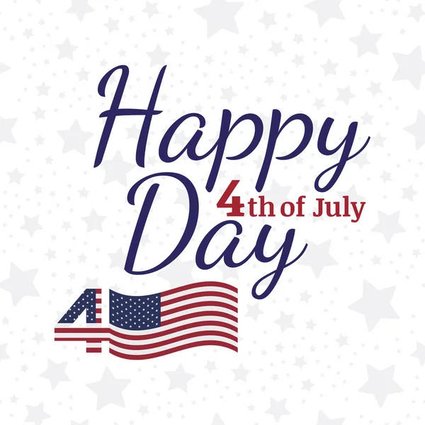 Celebre Feliz 4 de julho - Dia da Independência . —  Vetores de Stock