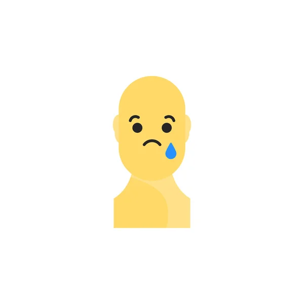 Sonriente amarilla triste. Como icono social . — Vector de stock