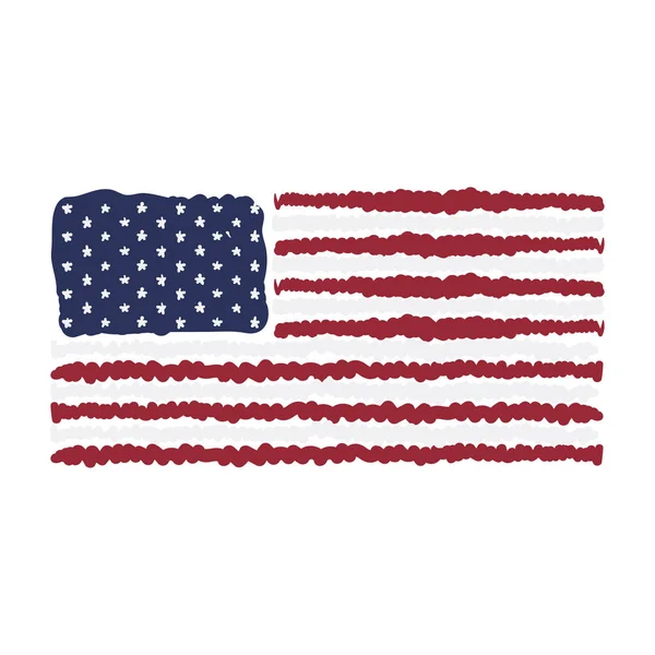 Amerikai Egyesült Államok dekoratív zászló. — Stock Vector