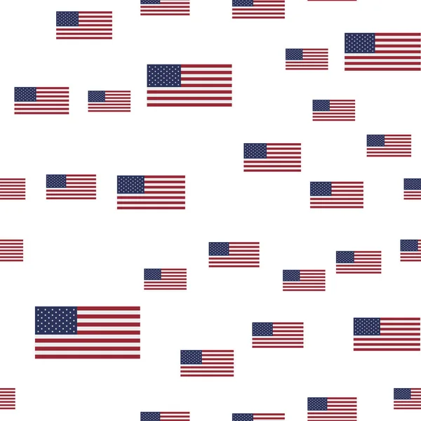 Vereinigte staaten von amerika nahtloses muster mit flagge. — Stockvektor