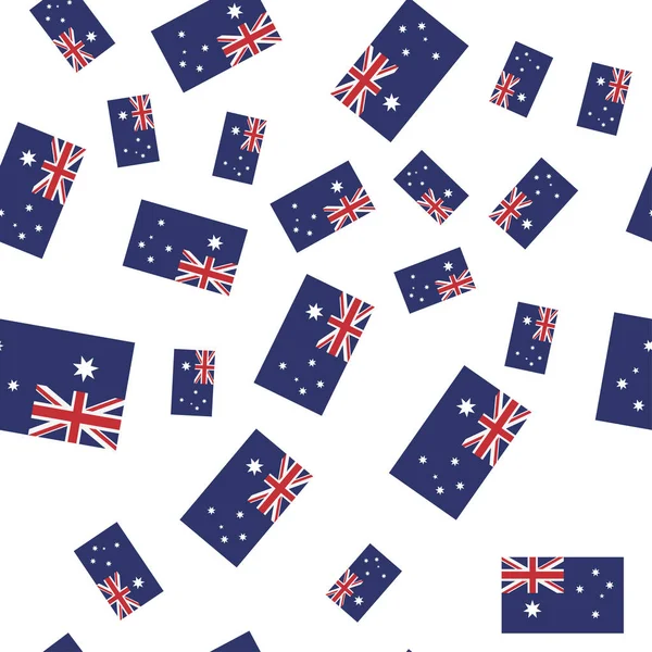 Australisches nahtloses Muster mit Flagge. — Stockvektor