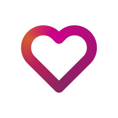 Kalp desen ışık yazıt. Renk desen, degrade bir kalp.