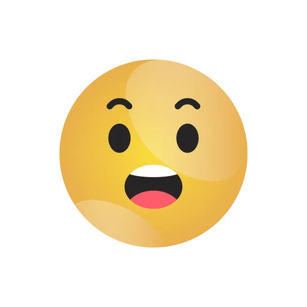 Sonriente amarillo en círculo para el icono social. Botón para expresar emoji social . — Vector de stock