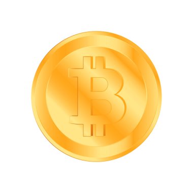 Kripto Döviz altın sikke beyaz arka plan üzerinde