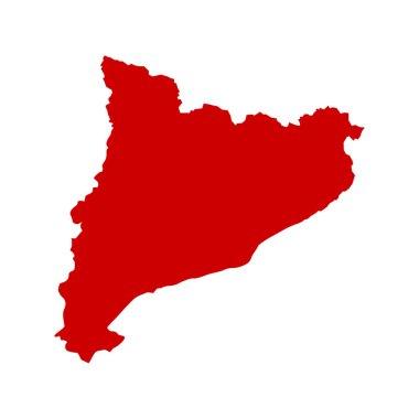 Soyut harita Catalonia beyaz arka plan üzerinde.