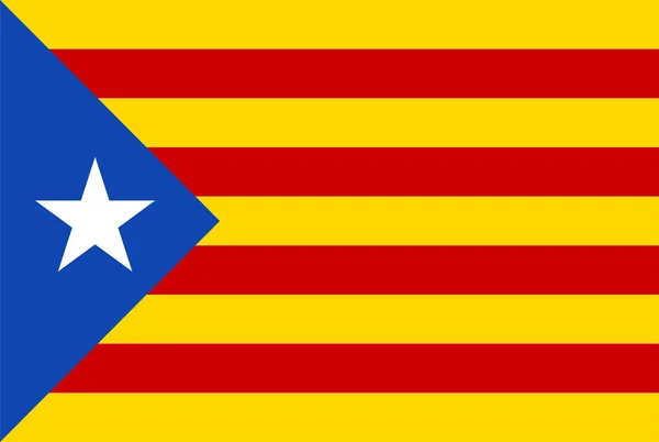 Bandera abstracta Cataluña sobre fondo blanco . — Vector de stock