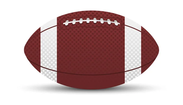 Американский футбольный мяч на белом фоне. — стоковый вектор