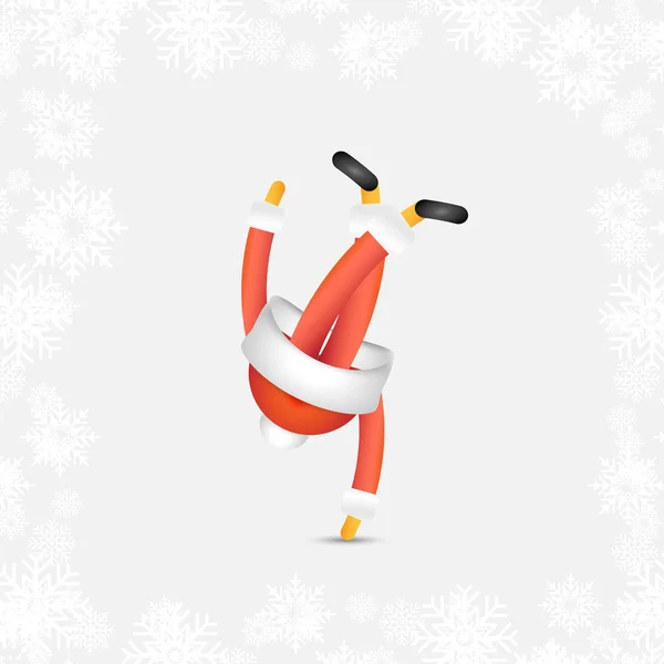 Festive Santa danseur B-Boy à l'envers — Image vectorielle