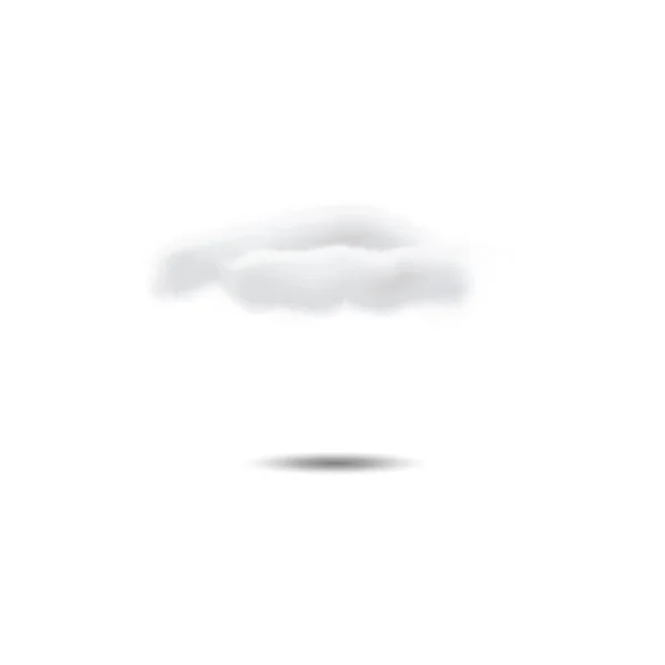 Realistische Wolken mit Schatten. — Stockvektor