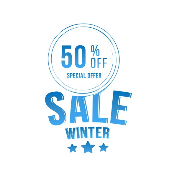 Winterschlussverkauf Tag mit Sonderangebot 50 off. — Stockvektor