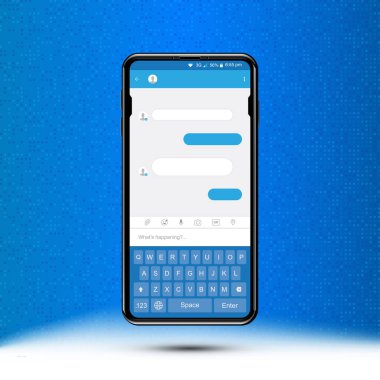 Gerçekçi smartphone içinde yeni mesaj.