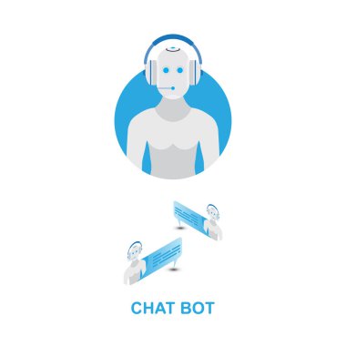 Sohbet bot simgesi için toplumsal ağ.