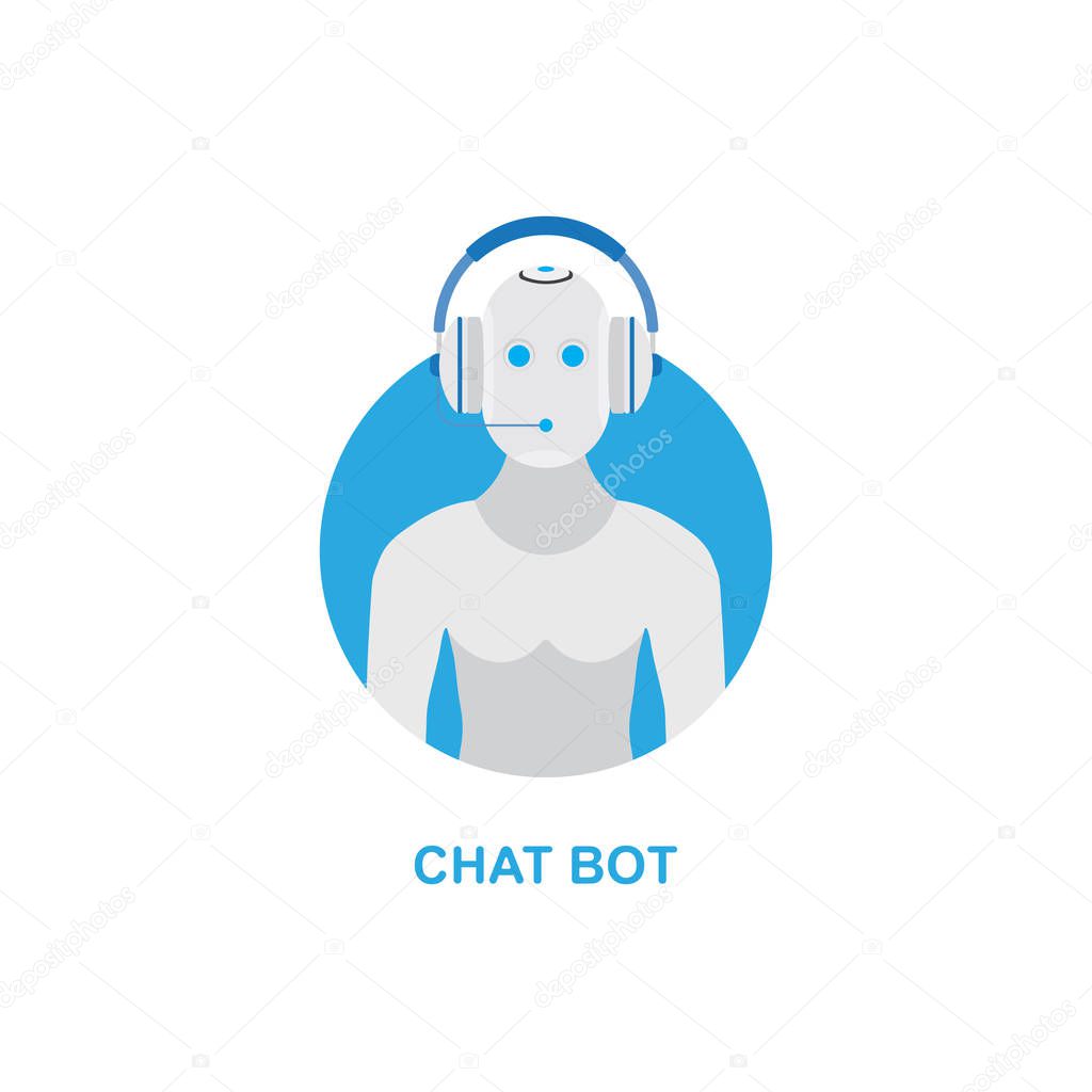 Chat bot icon for social networking.