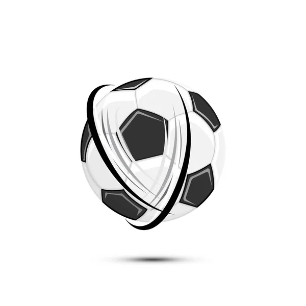 Realistic Soccer ball for soccer . Ball isolated on white background with shadow. Flat vector Illustration. Football sports elements — Stock Vector