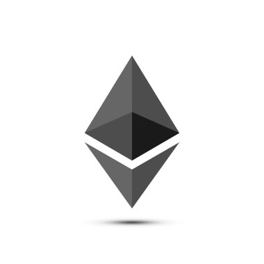 Ethereum cryptocurrency dijital para. Düz vektör çizim Eps 10