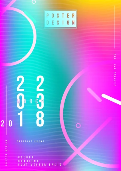 Abstraktes, kreatives Design-Plakat für kreatives Event mit buntem Farbverlauf. Vorlage futuristisches Cover. Flat Vector Illustration Folge 10 — Stockvektor