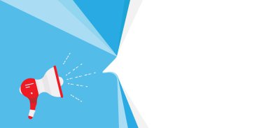 Hoparlör ile kabarcık konuşma. Düz vektör çizim Eps 10