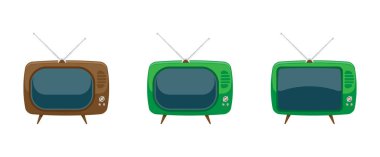 Eski Tv. düz vektör çizim Eps10 ayarla