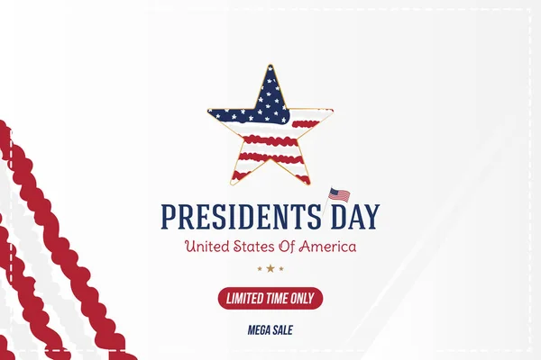 Happy Presidents day. Typography inscription for banners, greeting cards, gifts etc. Flat vector illustration EPS10 — Stock Vector