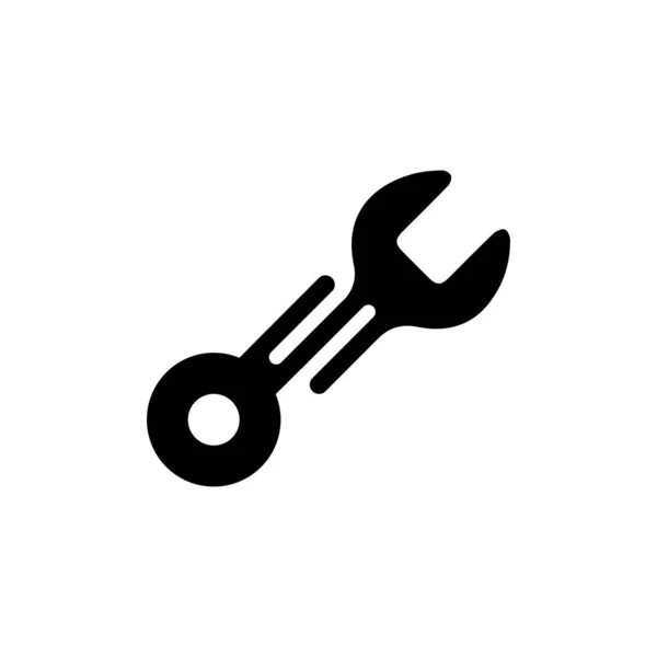 Wrench Icon for logo. Customization, repair and maintenance. Flat vector illustration EPS10 — Stock Vector