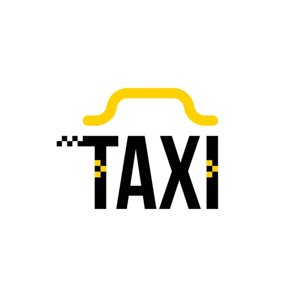 Taxi Logo Concept. Original sign with an inscription for logotype design. Flat vector illustration EPS10 — Stock Vector