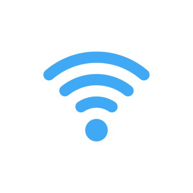 Wifi Zone mavi simgesi. Düz vektör illüstrasyonu Eps10
