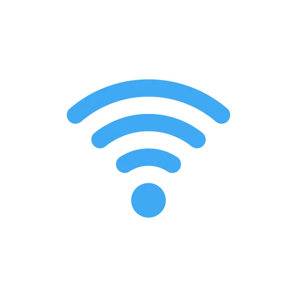 Zona Wifi Icono azul. Ilustración vectorial plana EPS10 — Vector de stock