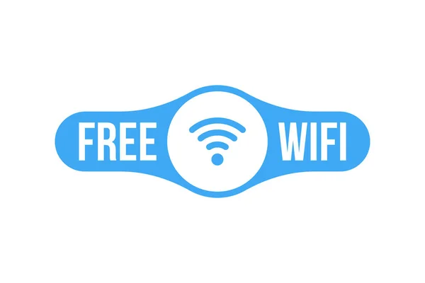 Gratis Wifi Zone blauw pictogram. Platte vectorillustratie Eps10 — Stockvector