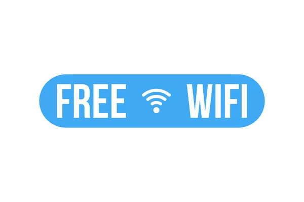 Gratis Wifi Zone blauw pictogram. Platte vectorillustratie Eps10 — Stockvector