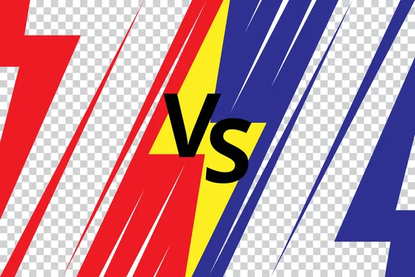 Versus on transparent background. VS sport competition poster for game, fight and battle. Concept with blue and red side. Flat vector illustration EPS10 — 图库矢量图片