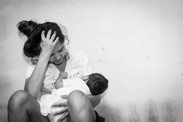 Concepto de problema adolescente, Problema social, Estrés de mujeres adolescentes, Adolescente h — Foto de Stock