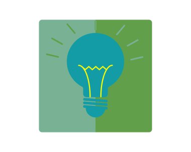 Işıklı ampul. Enerji ve fikir sembolü