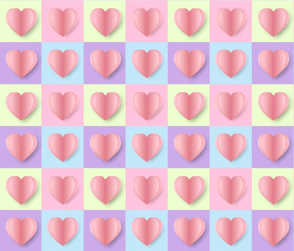 Beauty Color Heart Valentine Background — Stock Vector