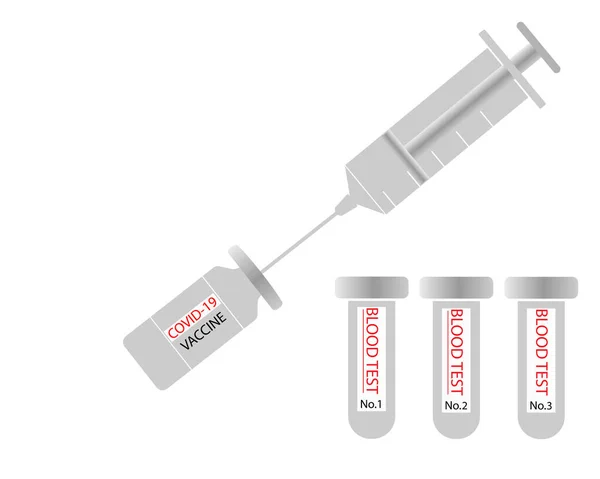 Inyección Jeringa Médica Equipo Médico Vacuna Covid — Archivo Imágenes Vectoriales