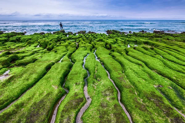 Vue Aérienne Récif Vert Lao Mei Par Une Journée Ensoleillée — Photo