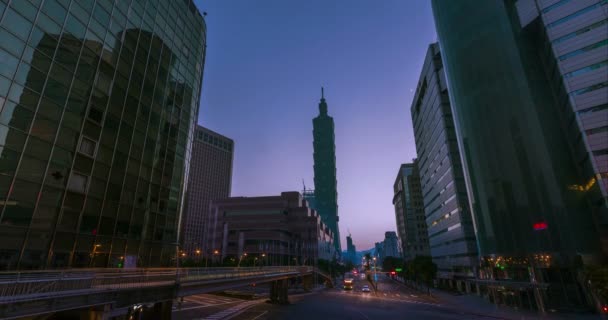 4k Sunrise of City of Taipei,Taiwan — Stock Video