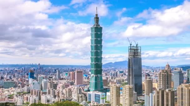 Cify de Taipei, Taiwán — Vídeo de stock