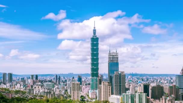 Cify de Taipei, Taiwán — Vídeo de stock