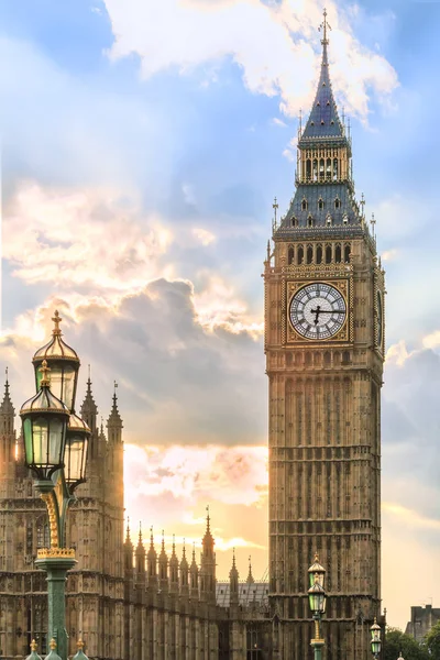 Big Ben Inghilterra Primo Piano Del Punto Riferimento Storico Iconico — Foto Stock