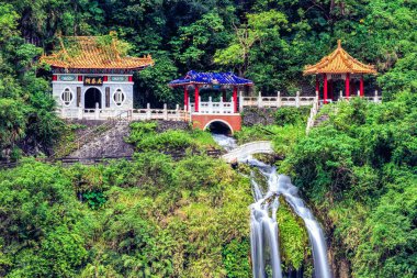 Changchun tapınak Taroko Milli Parkı'nda Hualien, Tayvan